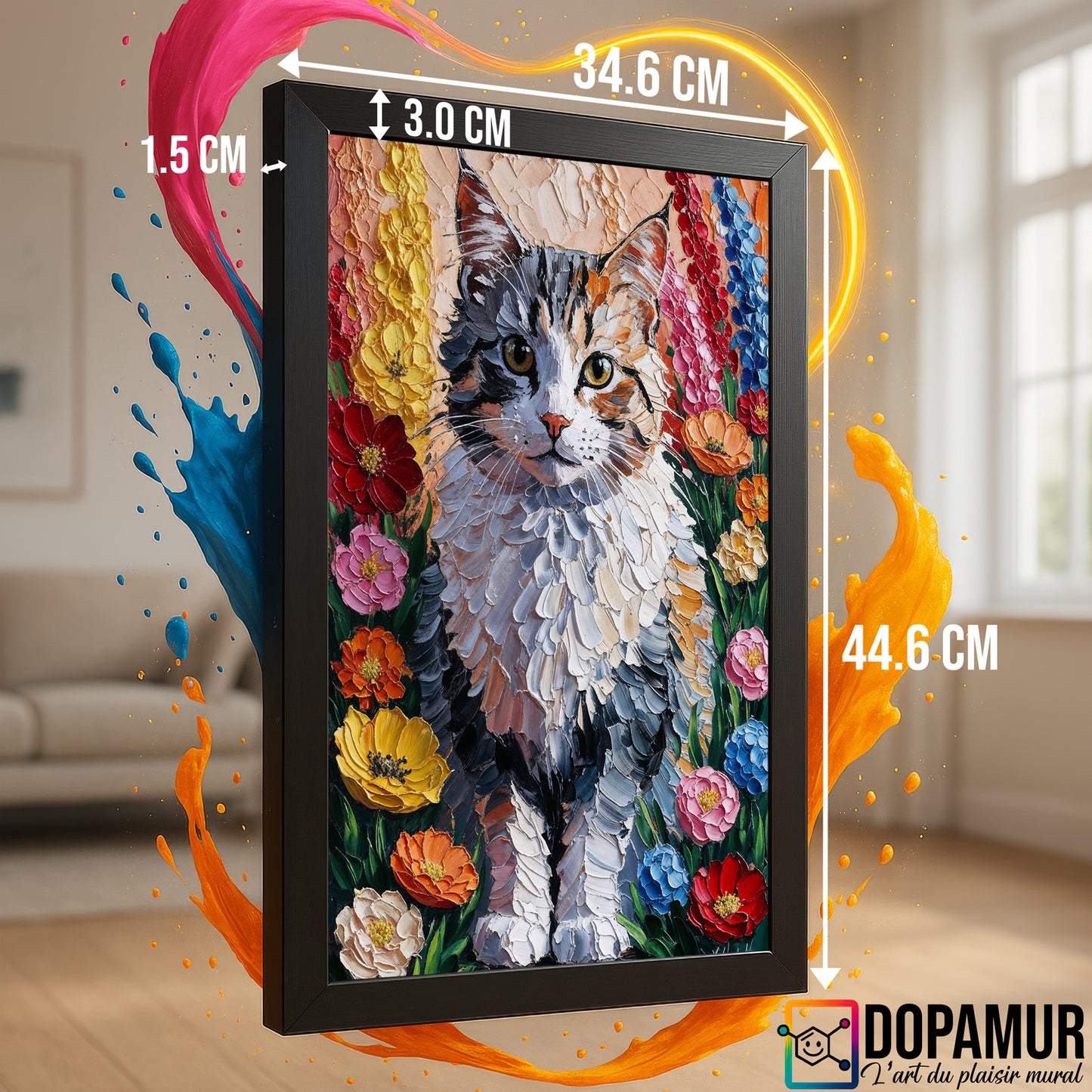 Portrait de Minou – Chat Texturé