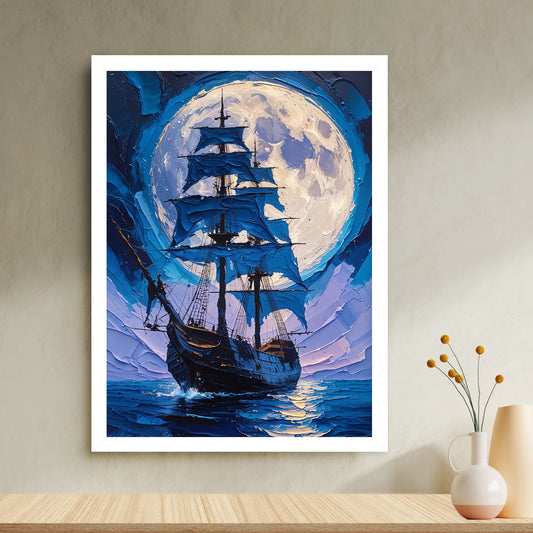 Voilier de Nuit – Bateau sous la Lune