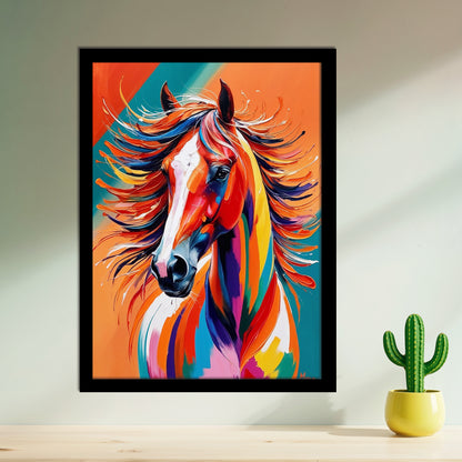 Cheval Arc-en-Ciel – Portrait Énergique