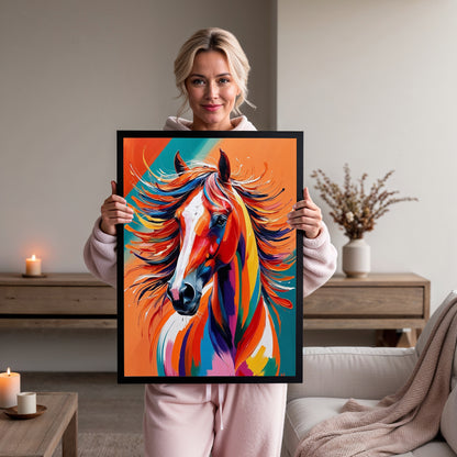 Cheval Arc-en-Ciel – Portrait Énergique