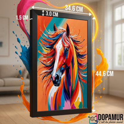 Cheval Arc-en-Ciel – Portrait Énergique