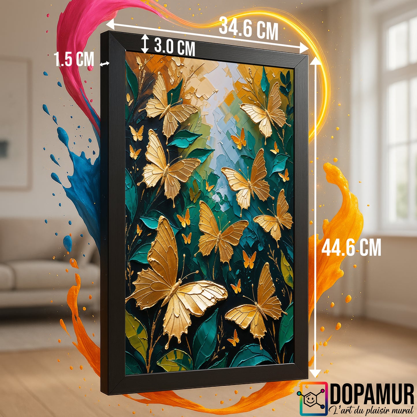 Éclat d’Or – Papillons Dorés