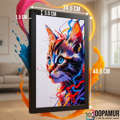 Énergie Chromatique – Chat Multicolore