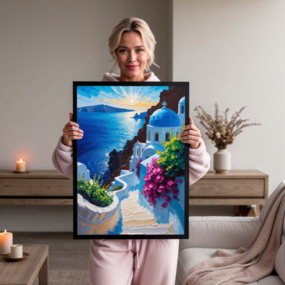 Évasion à Santorin – Paysage Grec