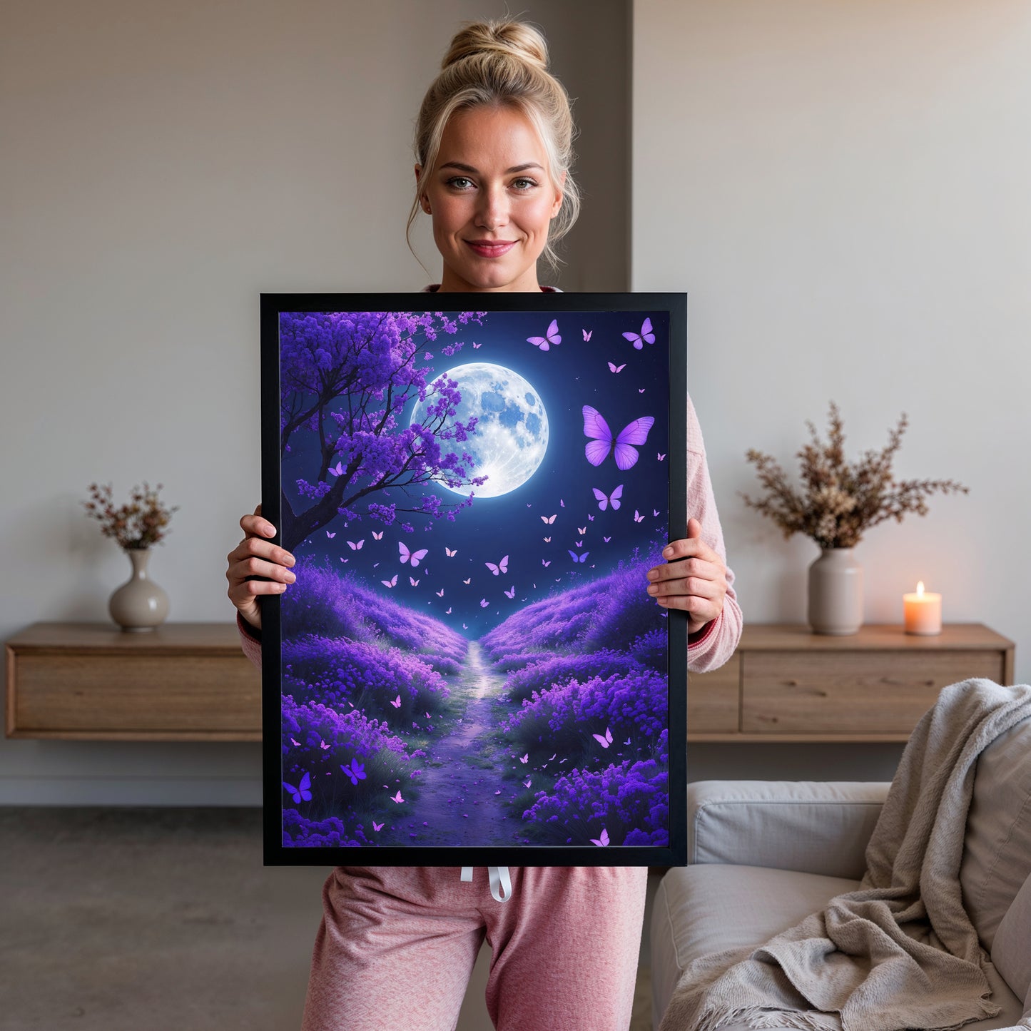 Forêt Magique – Nuit Papillons Violets