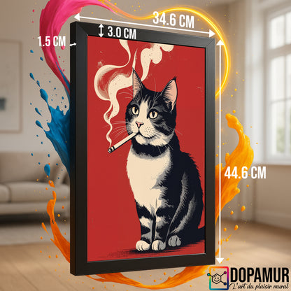 Fumeur Rebel – Chat à la Cigarette Vintage