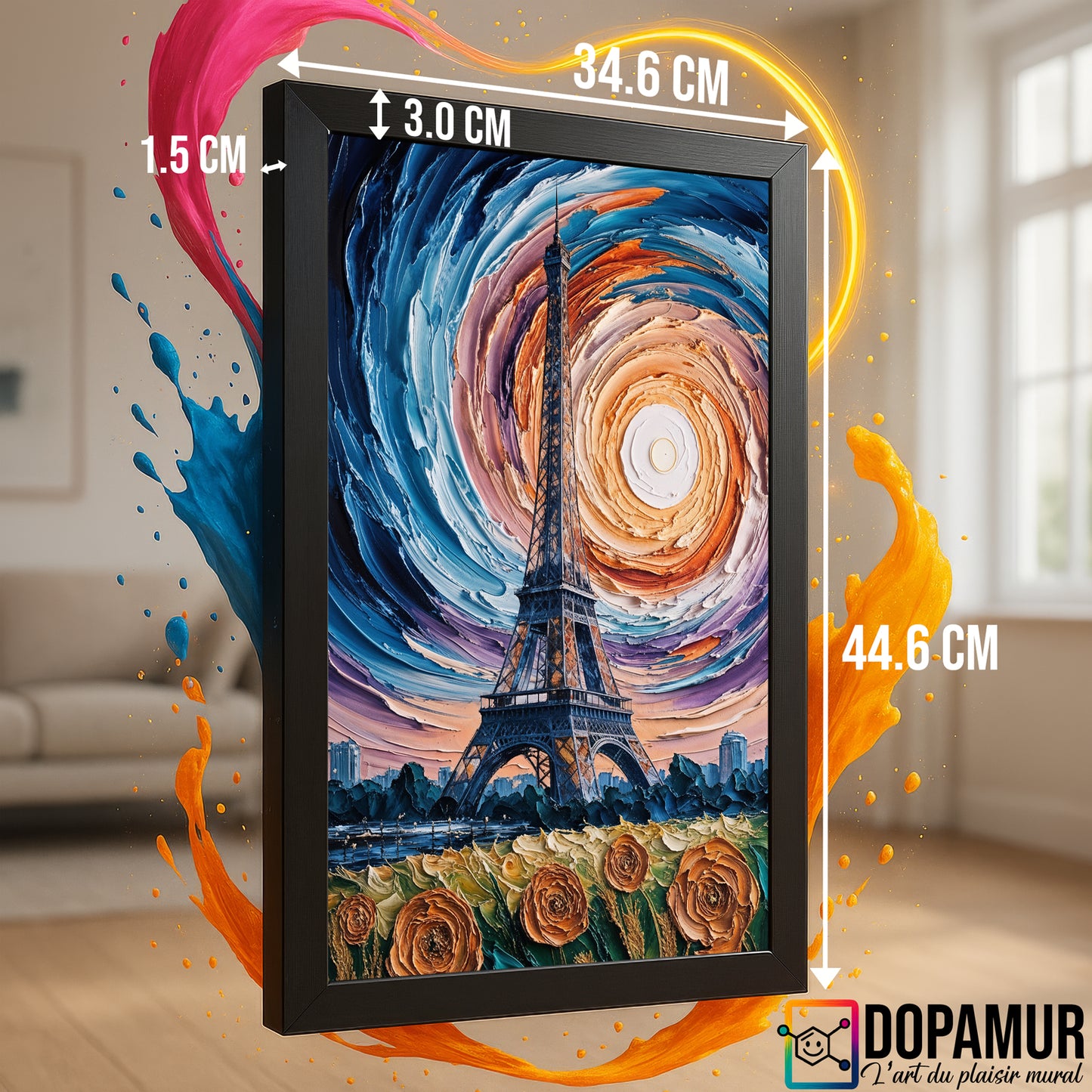 Paris Étoilé – Tour Eiffel Tourbillonnante