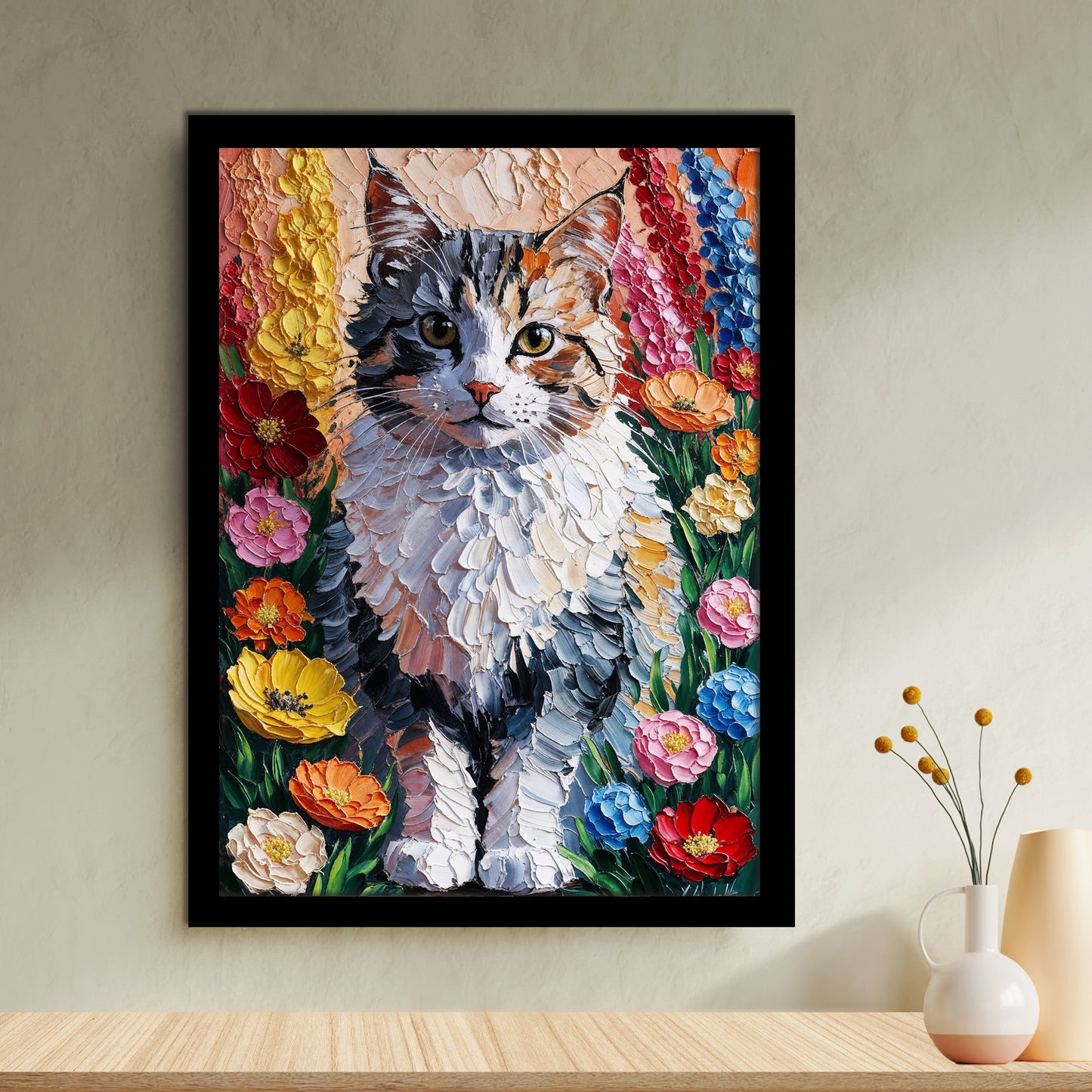 Portrait de Minou – Chat Texturé