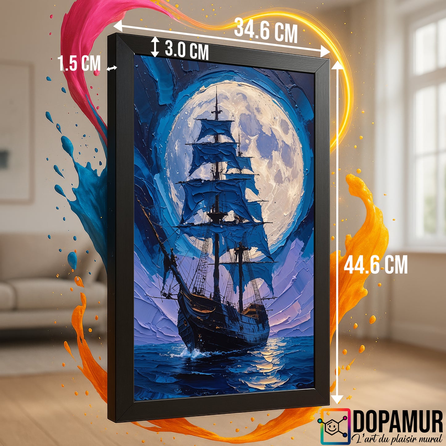 Voilier de Nuit – Bateau sous la Lune